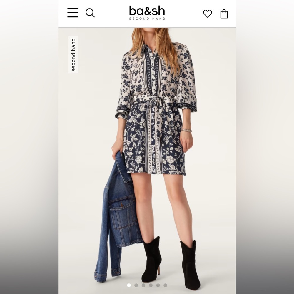 Ba&sh Black and White Floral Dress